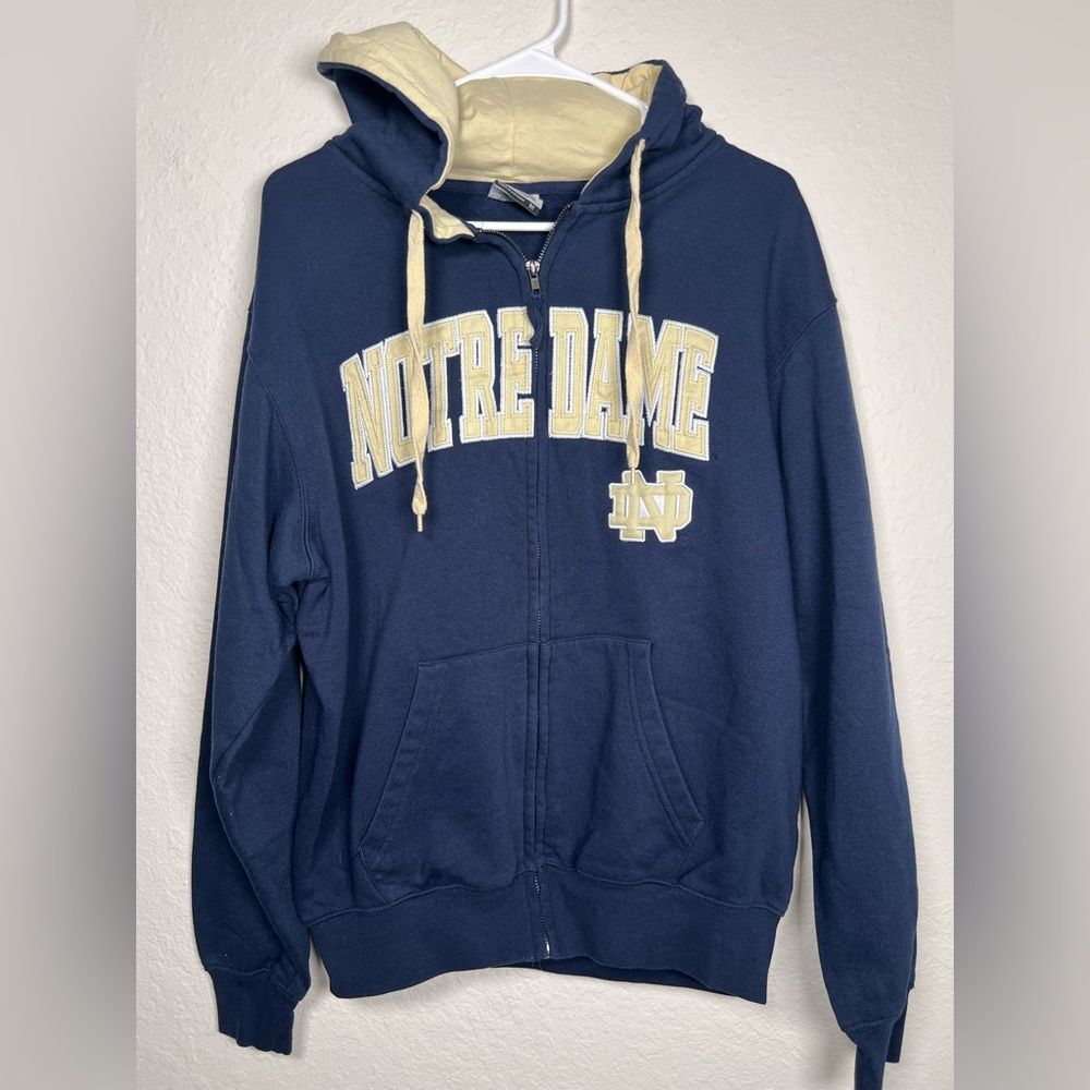 Notre Dame full zip hoodie▪️Stadium Athletics ▪️ medium